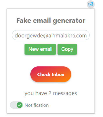 L’extension signalant un nouveau message